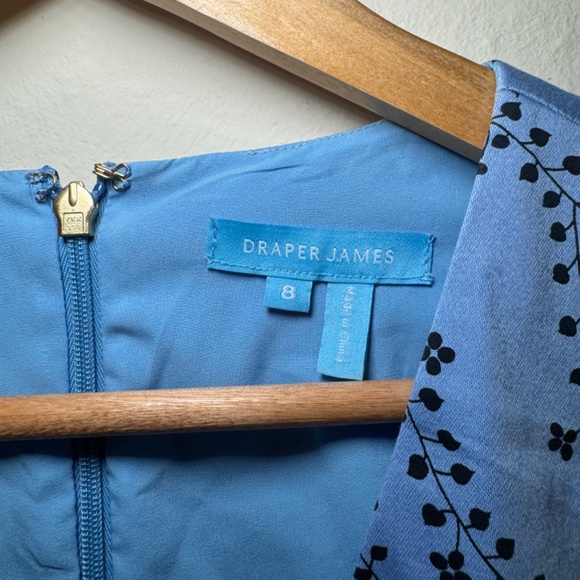 Draper James Dress Women's Size 8 Blue Floral Sleeveless Mini Preppy Southern - Picture 3 of 6